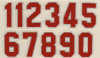 1 1/2" Block Style Cardinal outlined in Chrome silver One Pair (left and Right Side)